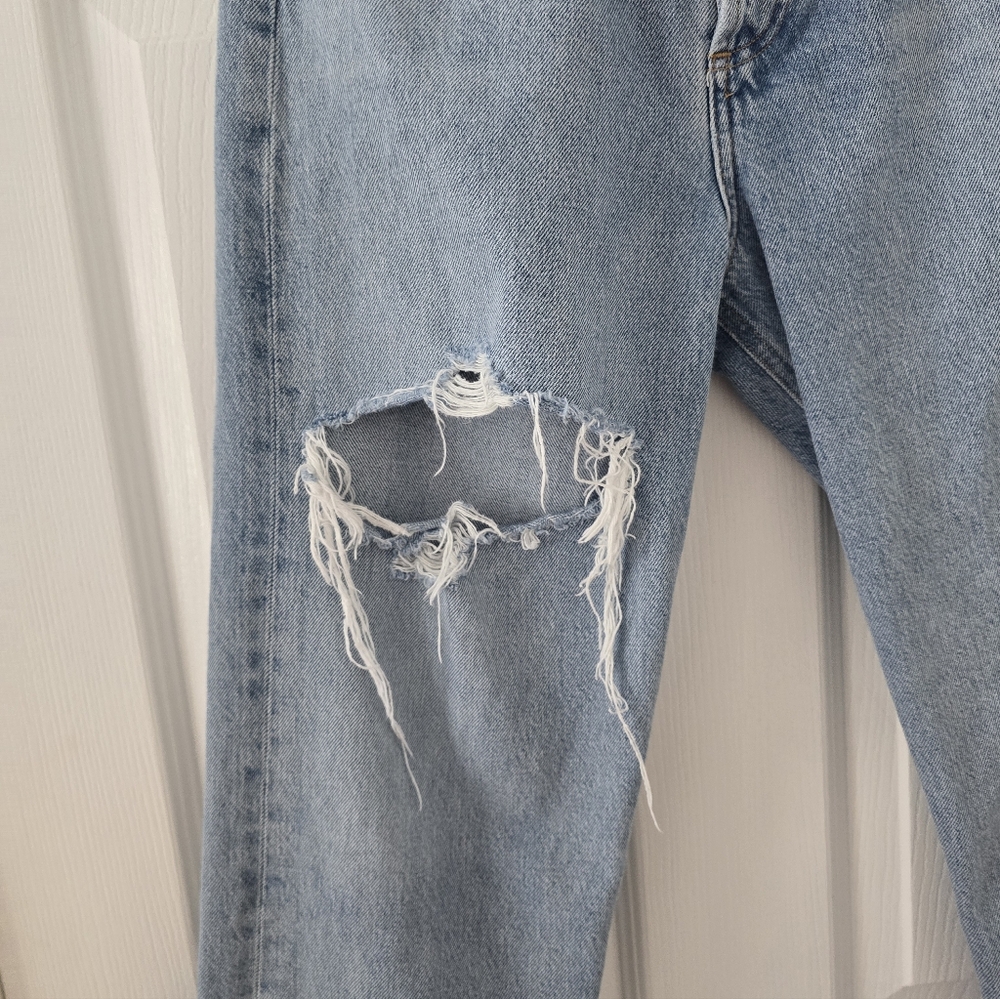 Agolde 90s High Waisted Loose Cropped Jeans Size 25 - Picture 5 of 10